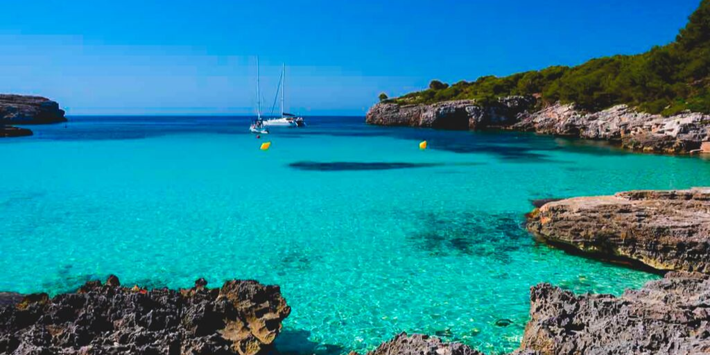 Sea views from coast in Menorca